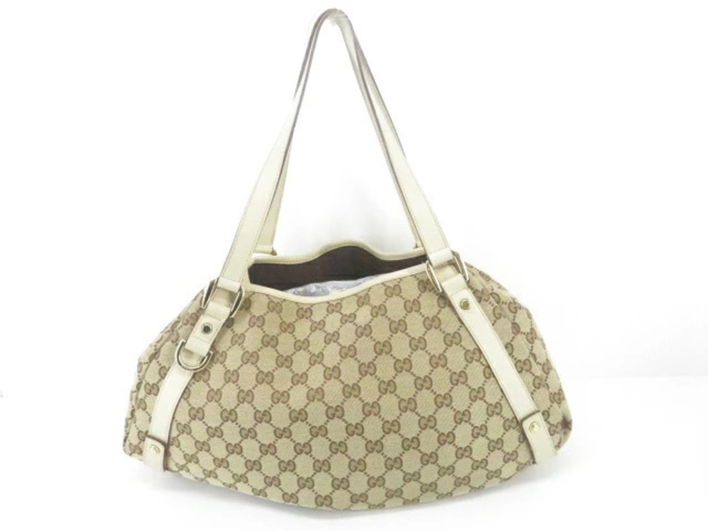 Gucci canvas Cream bag tote Beige GG Cream Tan